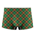 Irish Saint Patrick's Day Plaid Print Men's Boxer Briefs