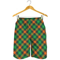 Irish Saint Patrick's Day Plaid Print Men's Shorts
