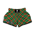 Irish Saint Patrick's Day Plaid Print Muay Thai Boxing Shorts