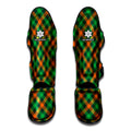 Irish Saint Patrick's Day Plaid Print Muay Thai Shin Guards