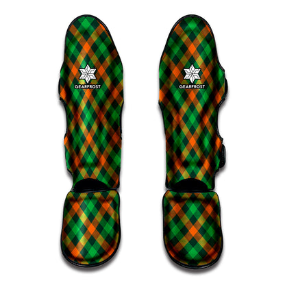 Irish Saint Patrick's Day Plaid Print Muay Thai Shin Guard