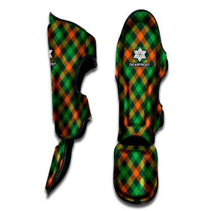 Irish Saint Patrick's Day Plaid Print Muay Thai Shin Guard