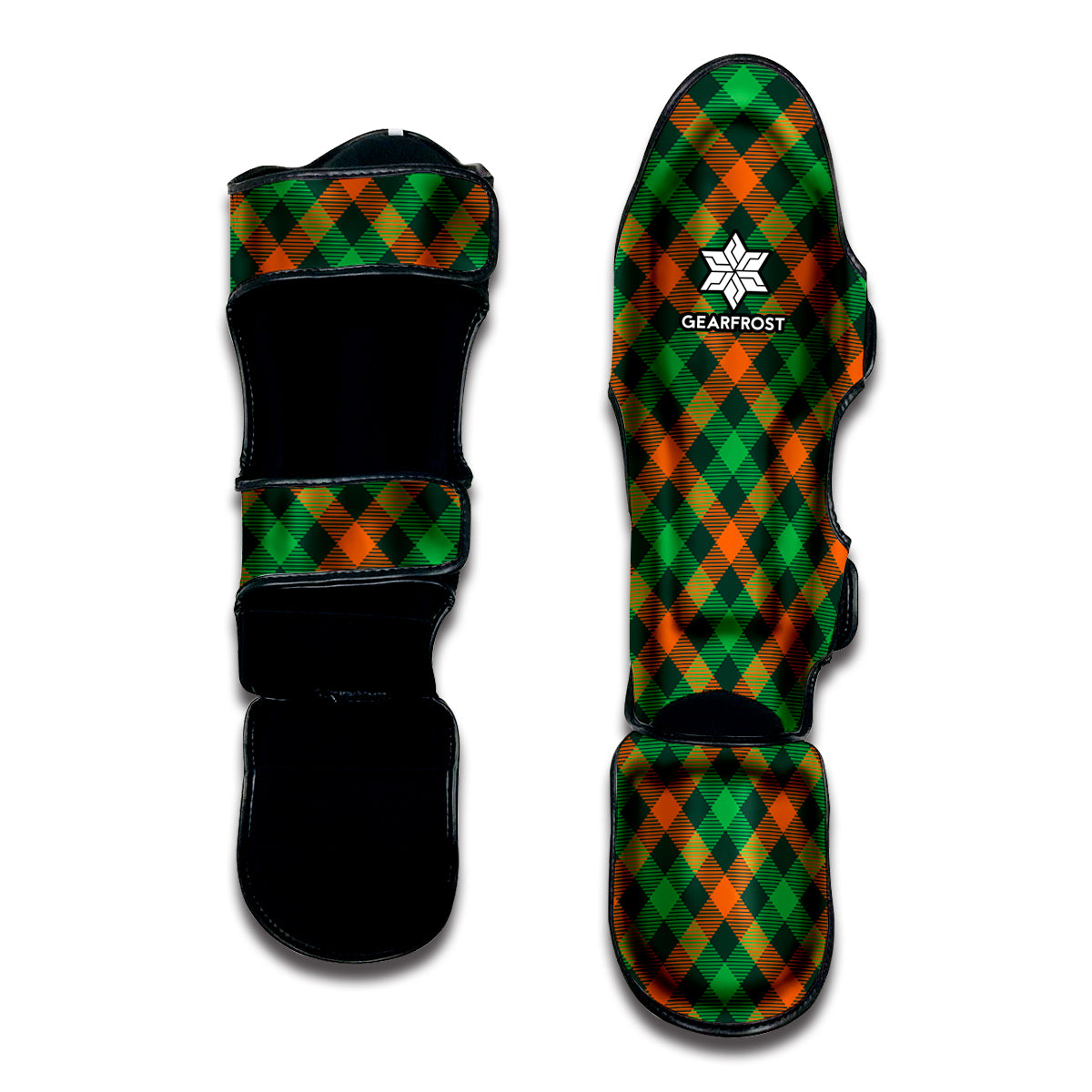 Irish Saint Patrick's Day Plaid Print Muay Thai Shin Guard