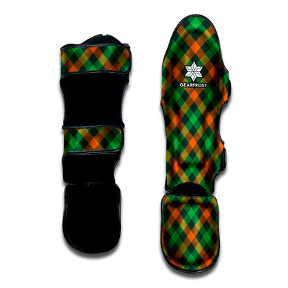 Irish Saint Patrick's Day Plaid Print Muay Thai Shin Guard