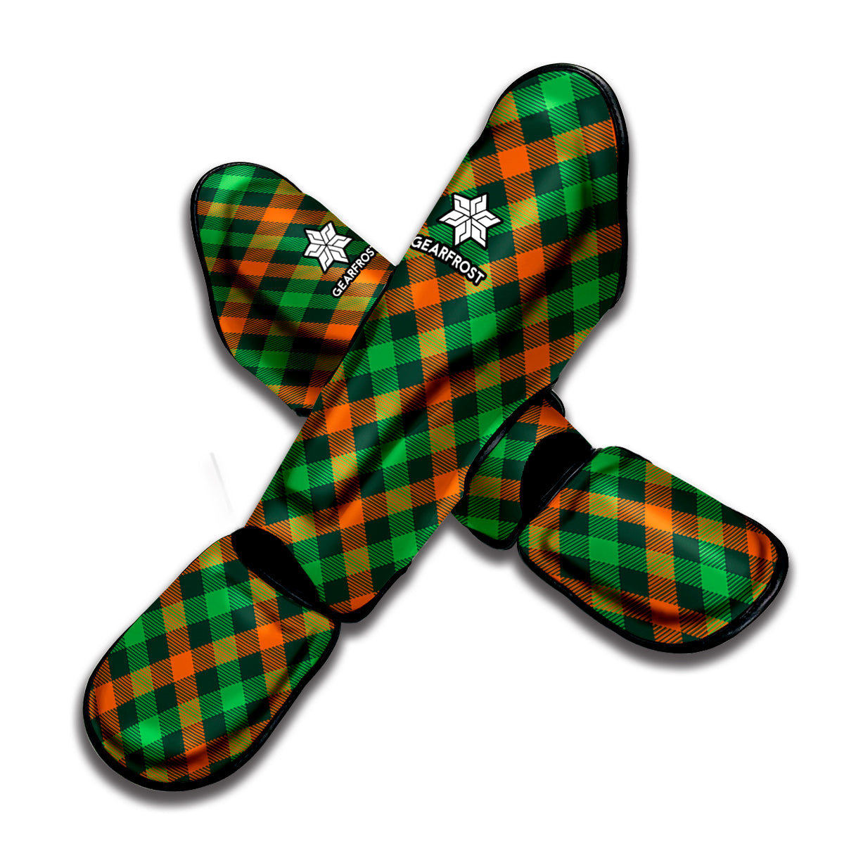 Irish Saint Patrick's Day Plaid Print Muay Thai Shin Guard