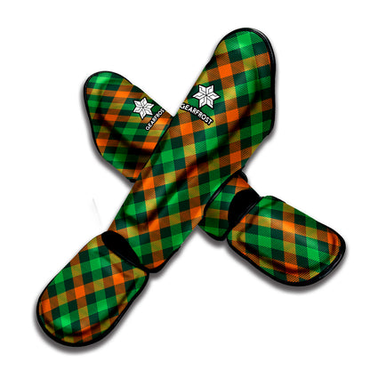 Irish Saint Patrick's Day Plaid Print Muay Thai Shin Guard