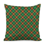 Irish Saint Patrick's Day Plaid Print Pillow Cover