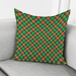 Irish Saint Patrick's Day Plaid Print Pillow Cover