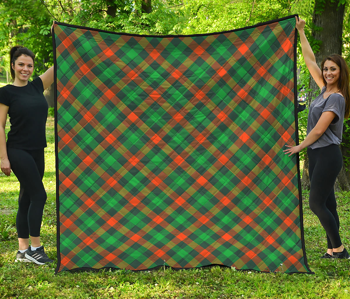 Irish Saint Patrick's Day Plaid Print Quilt