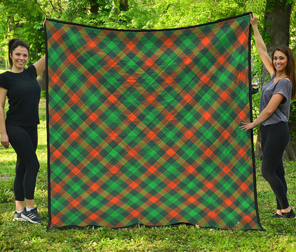 Irish Saint Patrick's Day Plaid Print Quilt