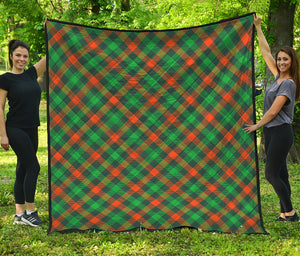 Irish Saint Patrick's Day Plaid Print Quilt