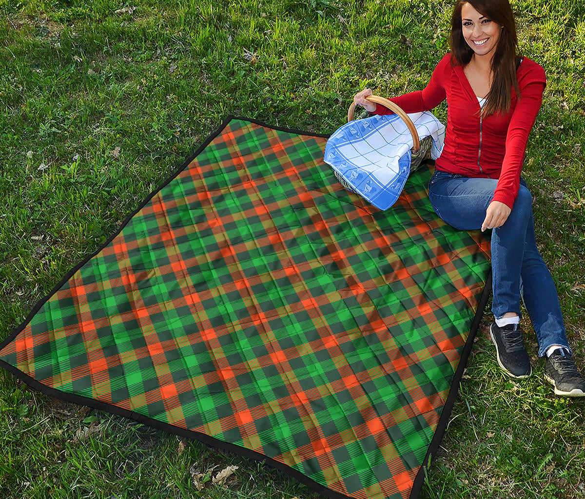 Irish Saint Patrick's Day Plaid Print Quilt