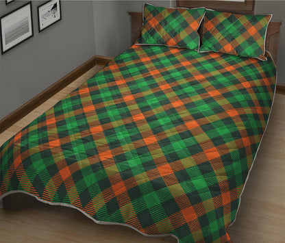 Irish Saint Patrick's Day Plaid Print Quilt Bed Set