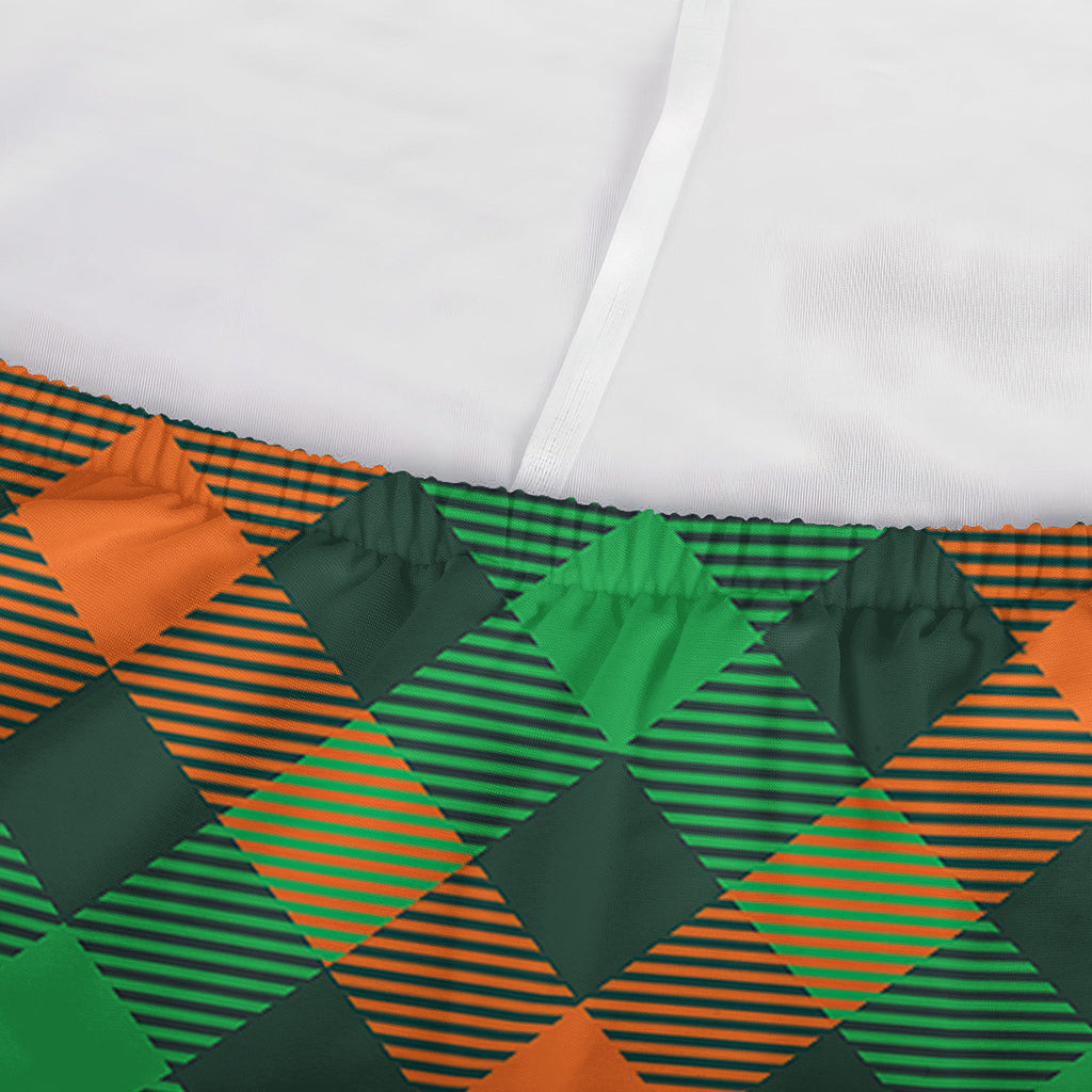 Irish Saint Patrick's Day Plaid Print Sofa Cover