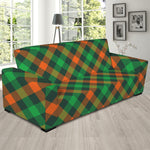 Irish Saint Patrick's Day Plaid Print Sofa Slipcover