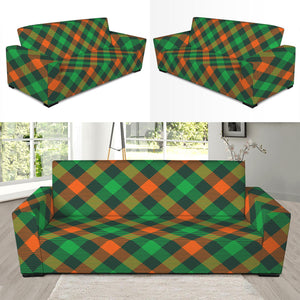 Irish Saint Patrick's Day Plaid Print Sofa Slipcover