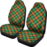 Irish Saint Patrick's Day Plaid Print Universal Fit Car Seat Covers
