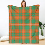 Irish Saint Patrick's Day Tartan Print Blanket