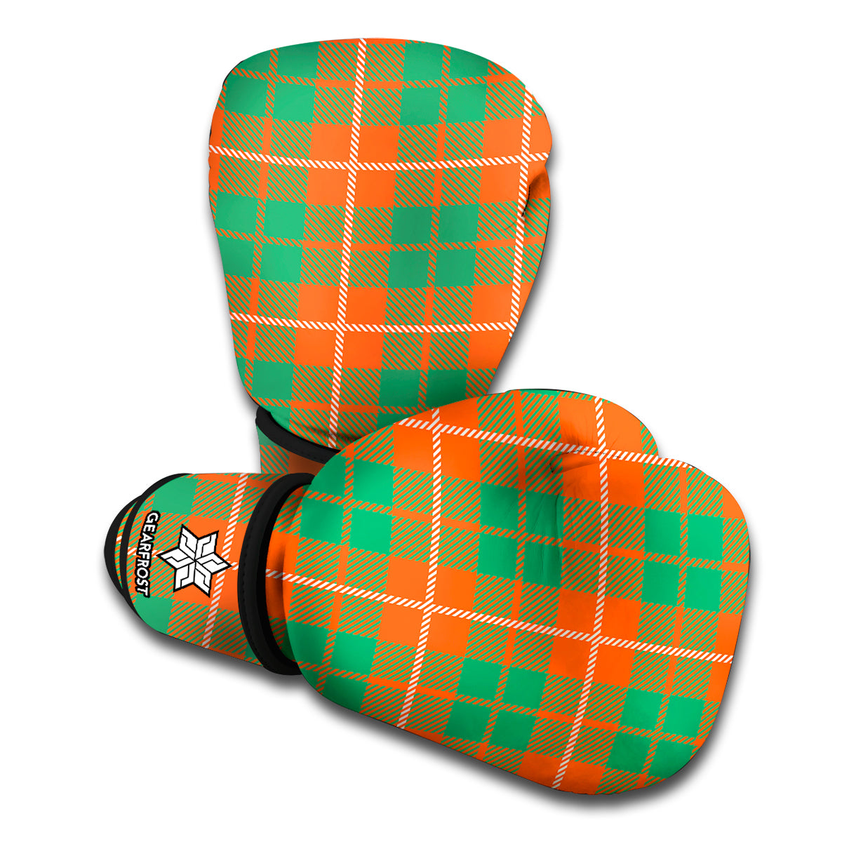 Irish Saint Patrick's Day Tartan Print Boxing Gloves
