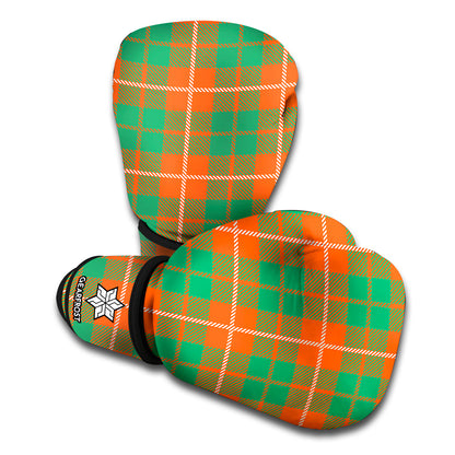 Irish Saint Patrick's Day Tartan Print Boxing Gloves