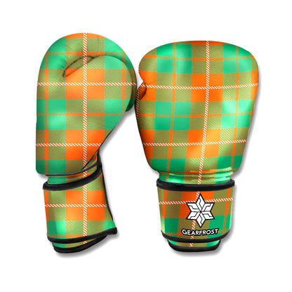 Irish Saint Patrick's Day Tartan Print Boxing Gloves