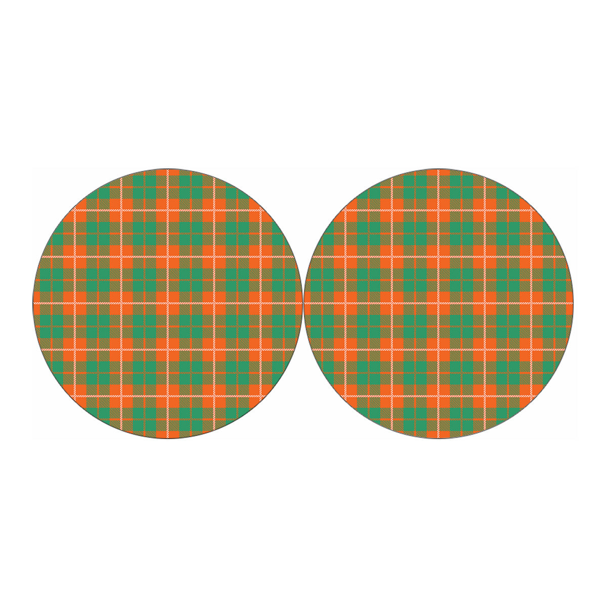 Irish Saint Patrick's Day Tartan Print Car Coasters