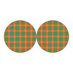 Irish Saint Patrick's Day Tartan Print Car Coasters
