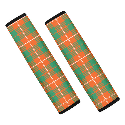 Irish Saint Patrick's Day Tartan Print Car Seat Belt Covers