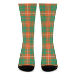 Irish Saint Patrick's Day Tartan Print Crew Socks