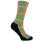 Irish Saint Patrick's Day Tartan Print Crew Socks