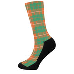 Irish Saint Patrick's Day Tartan Print Crew Socks