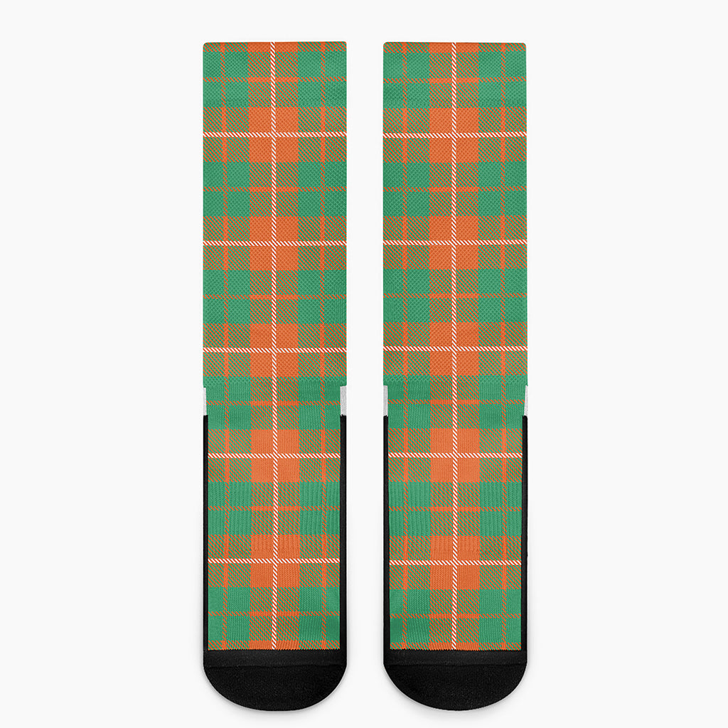 Irish Saint Patrick's Day Tartan Print Crew Socks