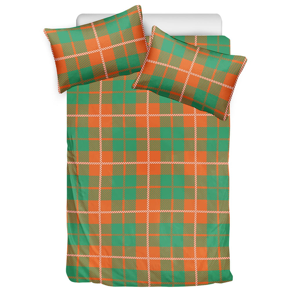 Irish Saint Patrick's Day Tartan Print Duvet Cover Bedding Set