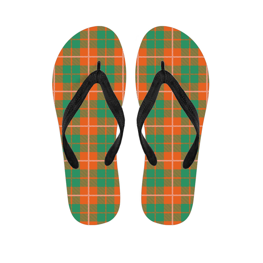 Irish Saint Patrick's Day Tartan Print Flip Flops