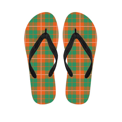 Irish Saint Patrick's Day Tartan Print Flip Flops