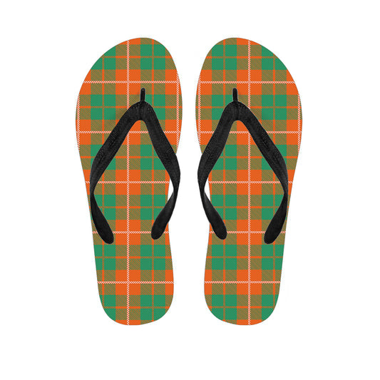 Irish Saint Patrick's Day Tartan Print Flip Flops
