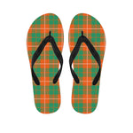 Irish Saint Patrick's Day Tartan Print Flip Flops