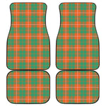 Irish Saint Patrick's Day Tartan Print Front and Back Car Floor Mats