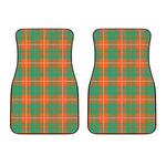 Irish Saint Patrick's Day Tartan Print Front Car Floor Mats