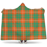 Irish Saint Patrick's Day Tartan Print Hooded Blanket