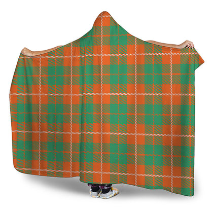 Irish Saint Patrick's Day Tartan Print Hooded Blanket