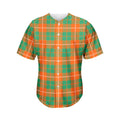 Irish Saint Patrick's Day Tartan Print Men's Baseball Jersey