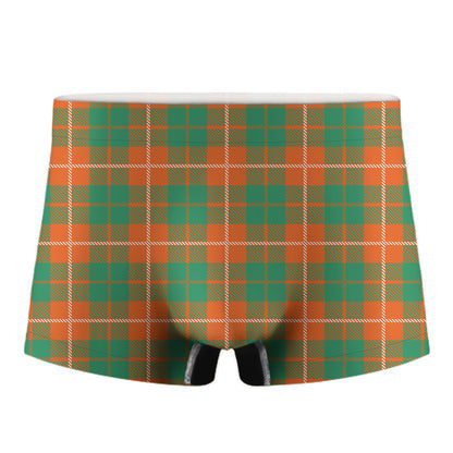 Irish Saint Patrick's Day Tartan Print Men's Boxer Briefs