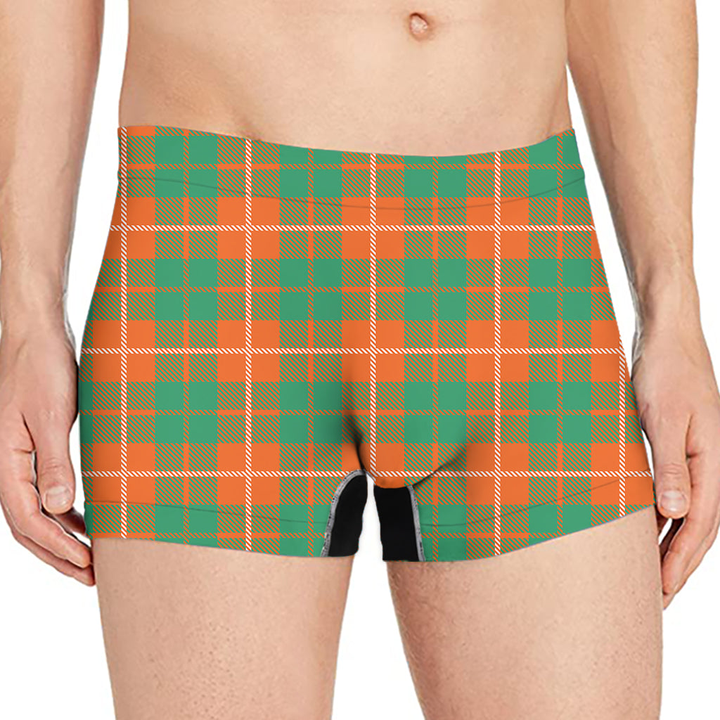 Irish Saint Patrick's Day Tartan Print Men's Boxer Briefs