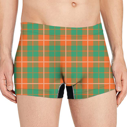 Irish Saint Patrick's Day Tartan Print Men's Boxer Briefs