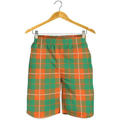 Irish Saint Patrick's Day Tartan Print Men's Shorts
