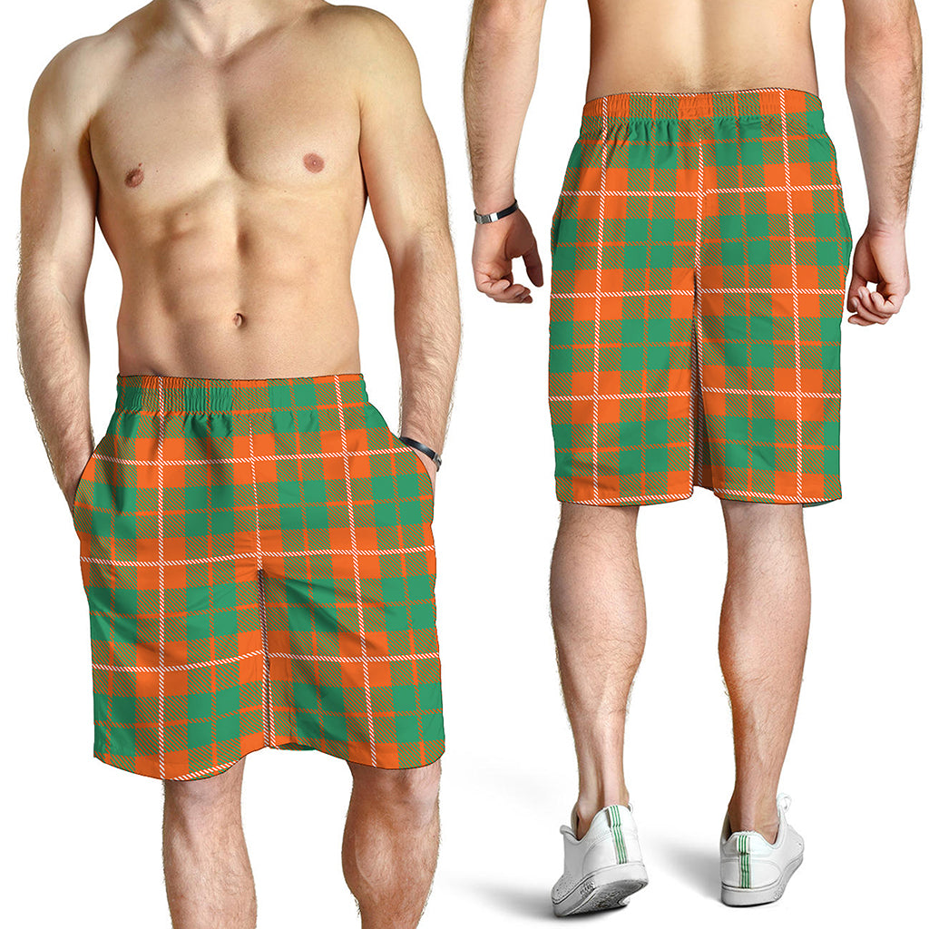 Irish Saint Patrick's Day Tartan Print Men's Shorts