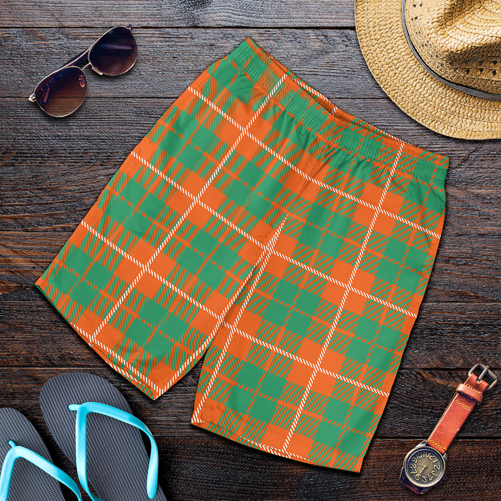 Irish Saint Patrick's Day Tartan Print Men's Shorts