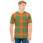 Irish Saint Patrick's Day Tartan Print Men's T-Shirt