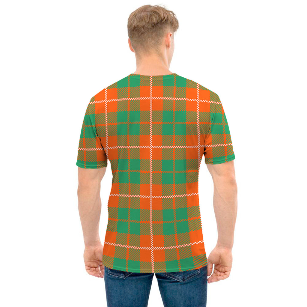 Irish Saint Patrick's Day Tartan Print Men's T-Shirt